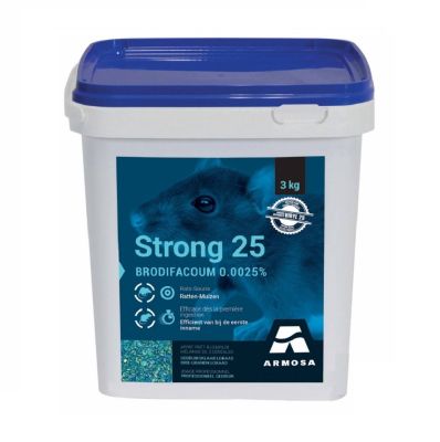 Strong 25 - 120 zakjes x 25 g - Krachtig professioneel ratten- en muizengif Viryl 