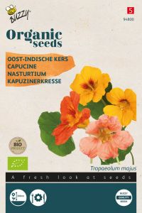 Buzzy Organic Tropaeolum, Oost-Indische kers enkelbl (BIO)